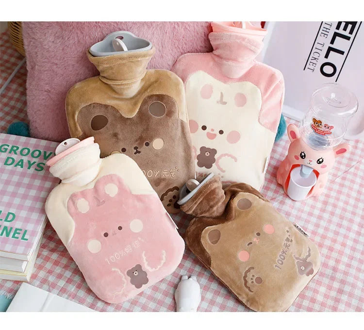 Cute Large Warmer Hot Water Bag for Period Pain Stuffed Menstrual Colic Heater Plush Hand Warmer Seed Guatero Bottle