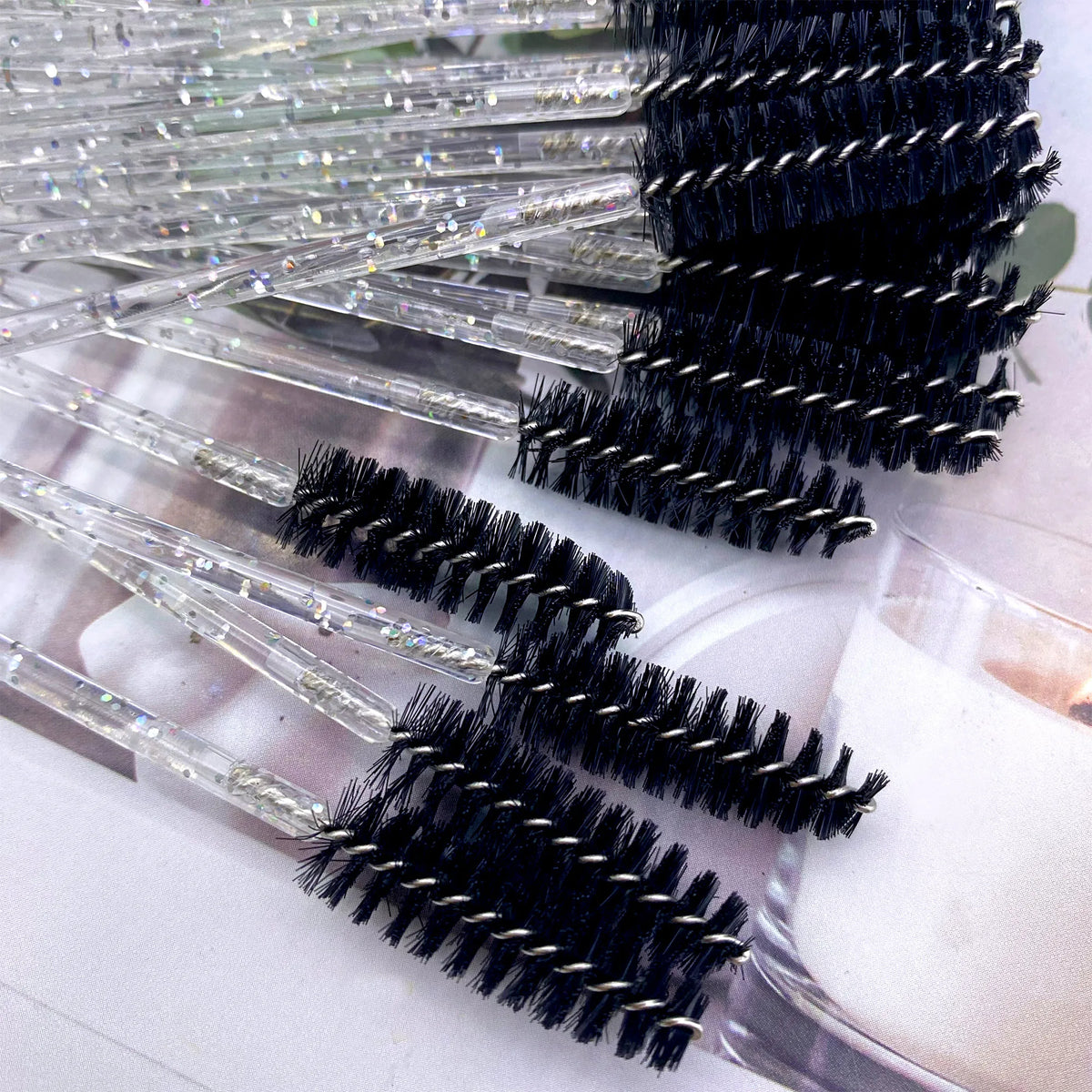 500PCS Eyelashes Brushes Set Disposable Lash Mascara Brush Lashes Extension Eyebrow Wands Applicator Makeup Tool