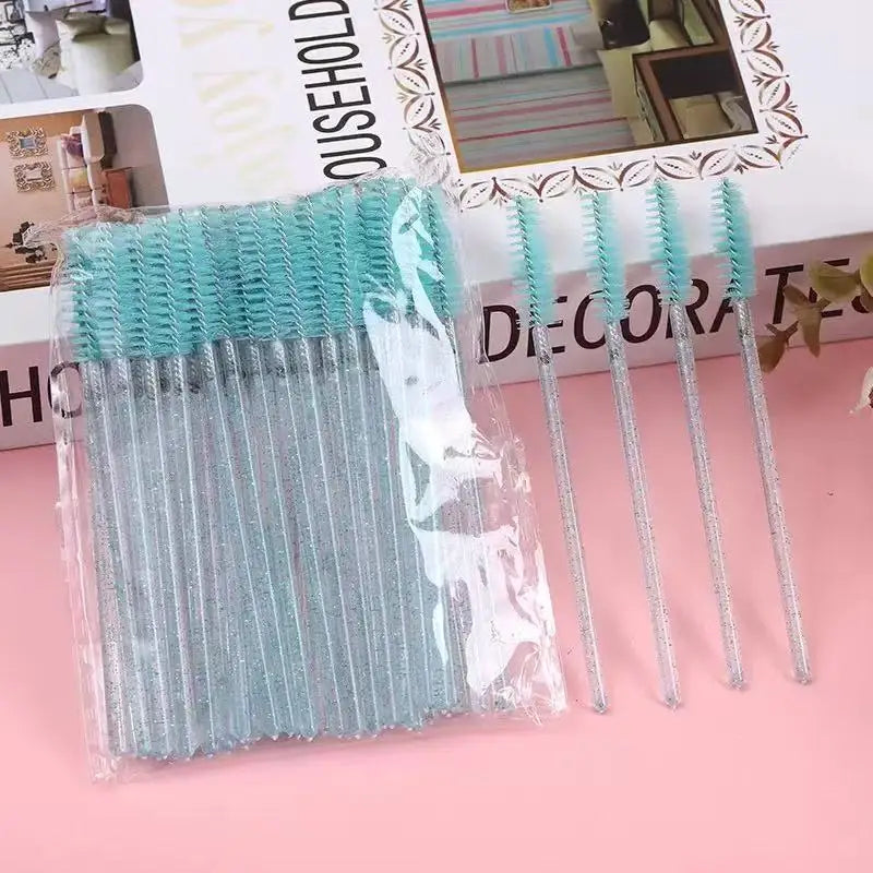 50/100/300/500pcs Makeup Tool   Eyebrow Eyelash Brushes Eyelash Spoolies  Mascara Wands Applicator for Eyelash Extension