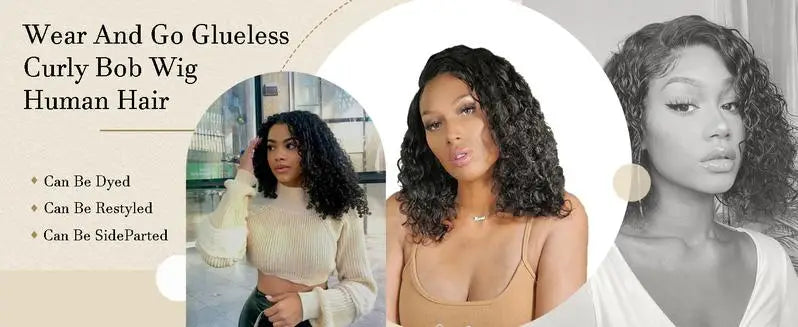 220% Curly Deep Wave 5x5 HD Lace Front Wigs Short Bob Wig 14 16 Inch Brazilian Glueless Human Hair Transparent Lace Frontal Wig