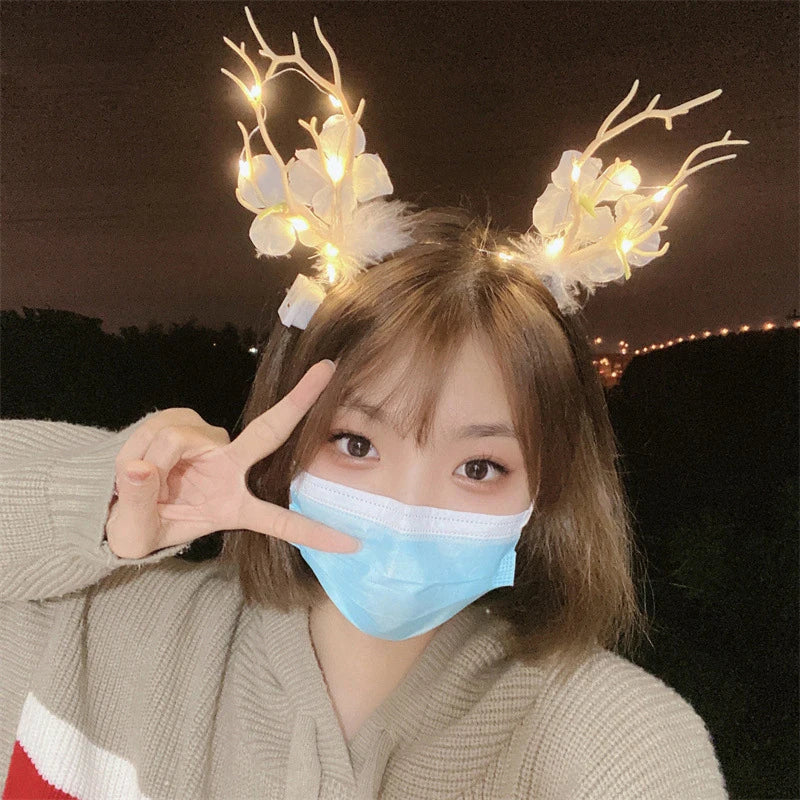 Christmas Headband New Year 2026 Supplies Christmas Hair Pins Xmas Party Headwear Navidad Home Outdoor Hair Hoop