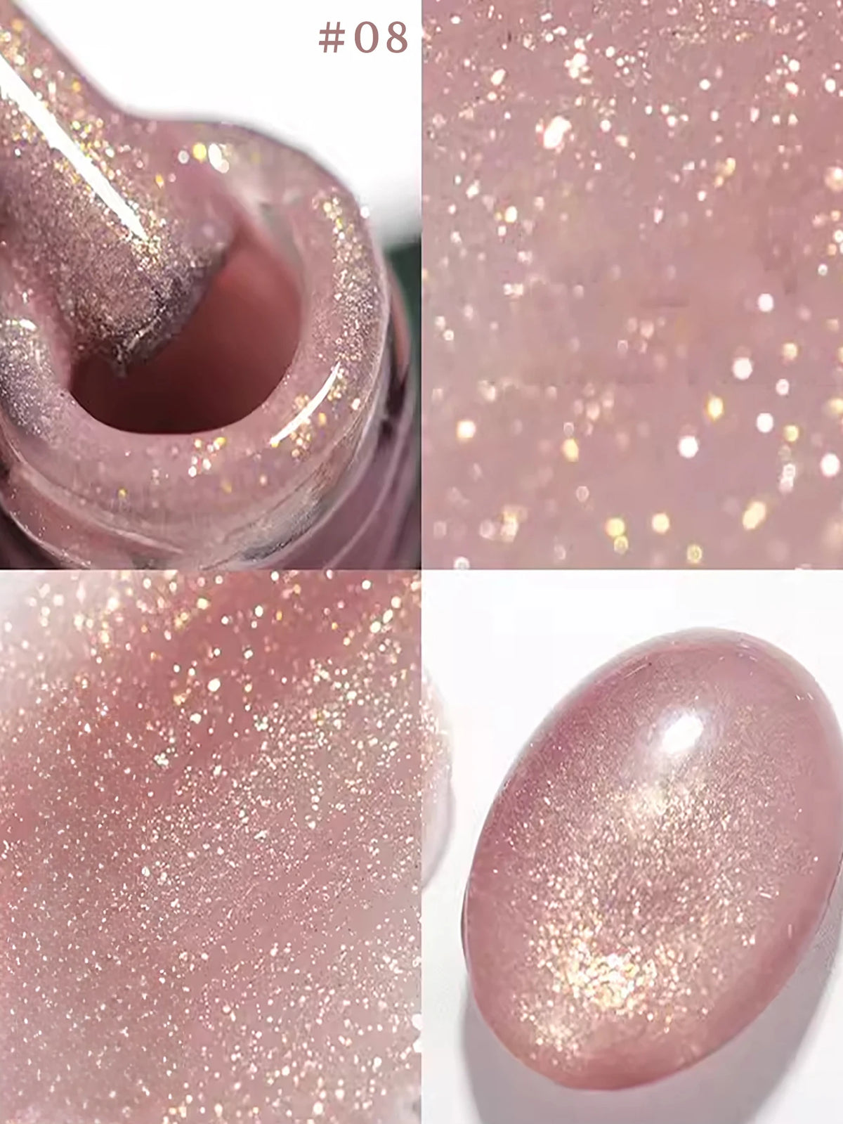 MN 1-9PCS Pink Blue White Green Color Series Gel Nail Polish With Strobe Glitter Brocade Diamond Gel Polish