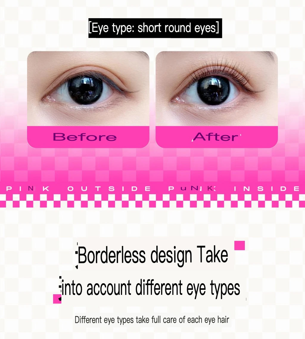 Sunflower Borderless Eyelash Curler Wide-angle Natural Curling Long-lasting Styling Convenient for Beginners Makeup Tool