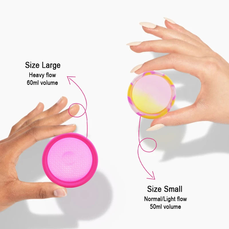 20pcs Women's Menstrual Collector Medical Grade Silicone Certified Menstruation Period Disco Menstrual Monthly Cup Alternative