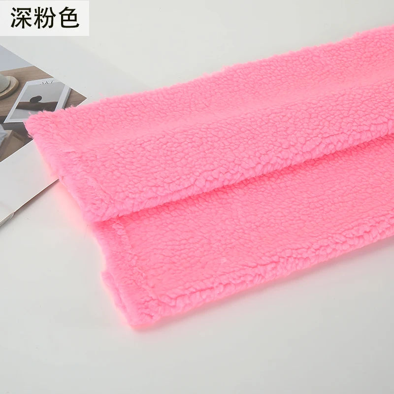Thickened Short Hair Plush Fabric By The Meter for Needlework Autumn Coat Hoodies Dolls Diy Sewing Cloth Warm Soft Bear Plaid