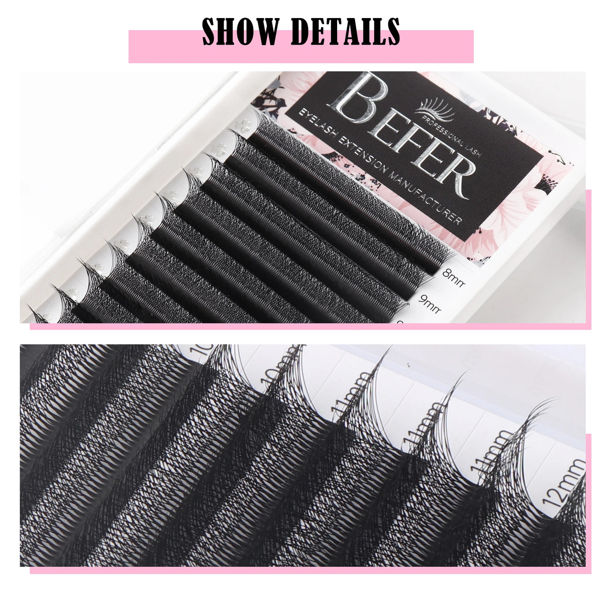 Befer Cilios YY/3D/4D/5D/6D W Shaped Fake Eyelashes Extension Technologic Fiber High Quality Soft Natural Professional