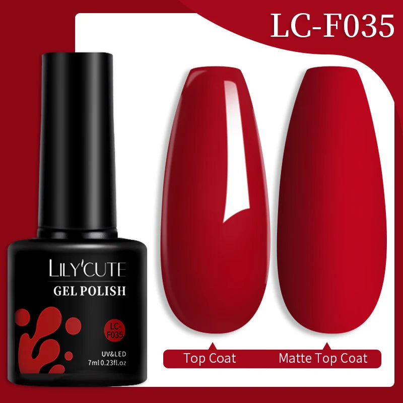 LILYCUTE 7ml Macaron Gel Nail Polish Pink Purple Green Series Soak Off Manicure Nail Gel Varnish Semi Permanent UV Gel Nail Art