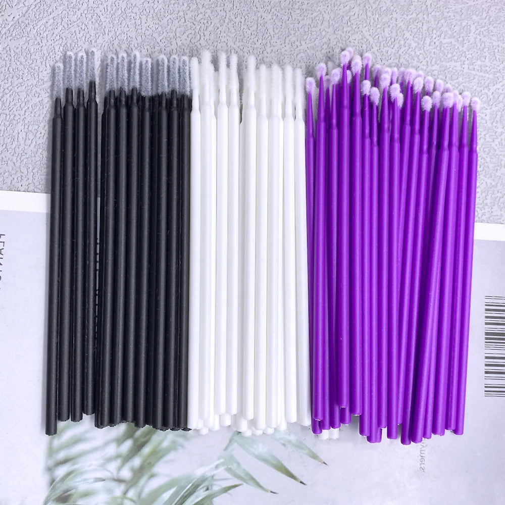 300/500pcs Micro Brush Disposable Lash Removing Swab Microbrush Mascara Wands Applicator Eyelash Extension Makeup Brushes Tools