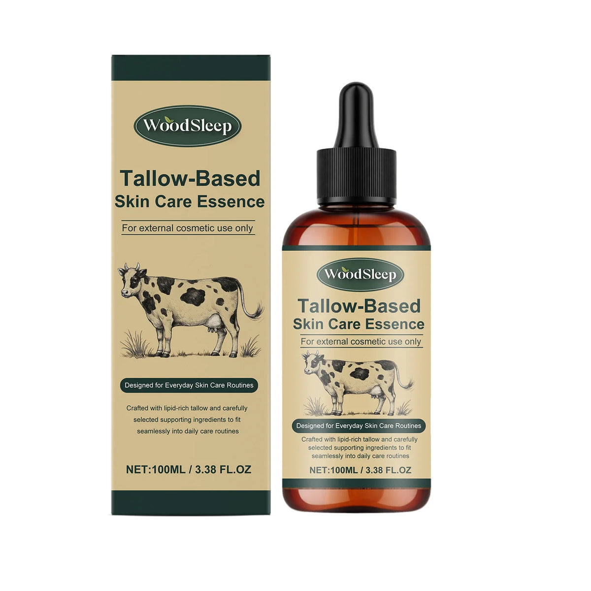 Beef Tallow Facial Serum Nourishing Face Care Essential Oil Anti-Dryness Skin Hydrating Essence Oil-Based Moisturizer Skincare