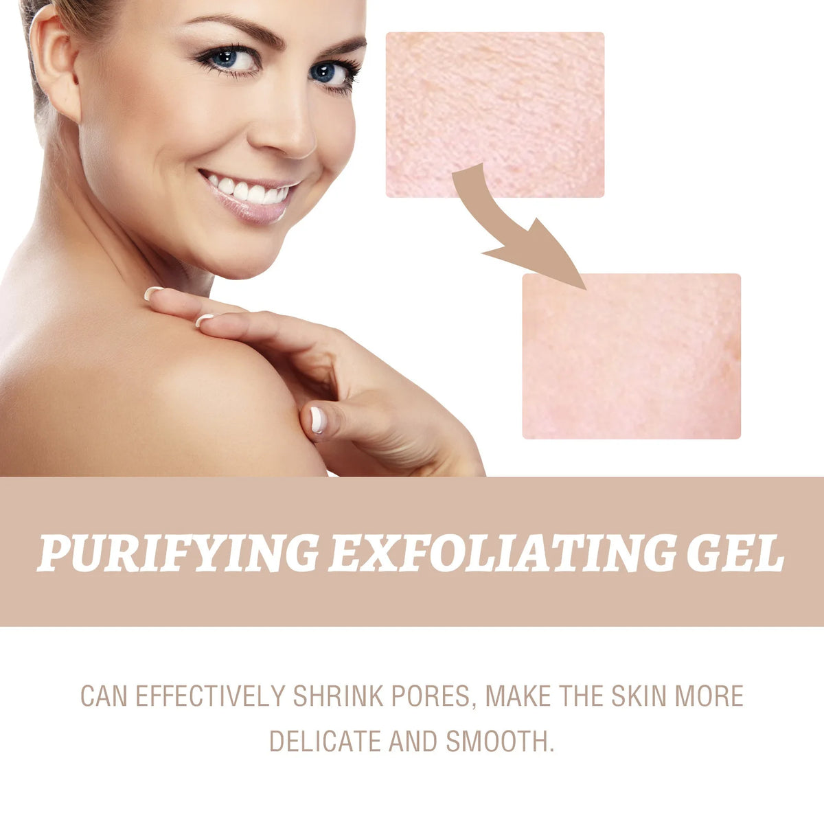 OUHOE Purifying Exfoliating Gel 50g, Refreshing Cleansing Peeling Gel, Moisturizing Rejuvenating Skin Exfoliator, Gentle Face Body Exfoliating Scrub Gel for Daily Skin Care