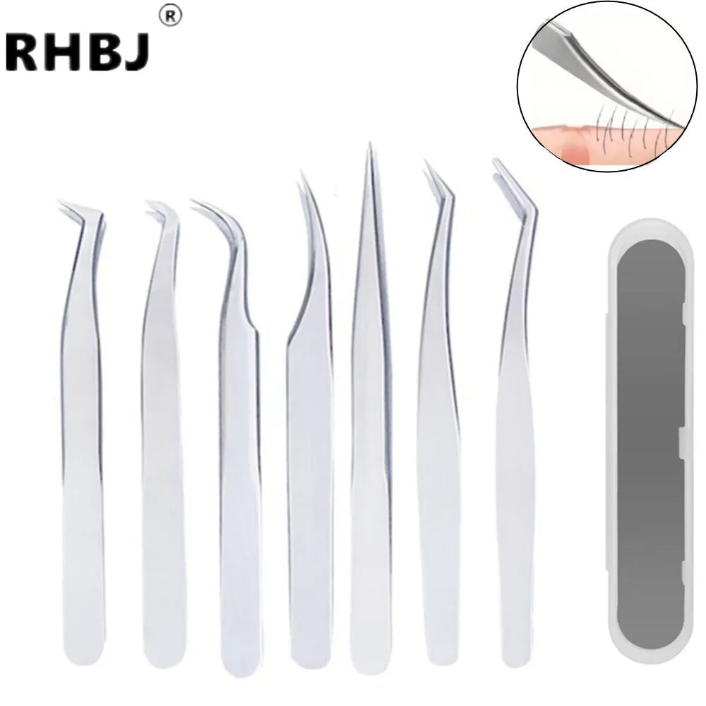 Stainless Steel Precision Eyelash Tweezers,Specialized Tweezers For Eyelash Extension, Tweezers For Removing Acne Blackheads