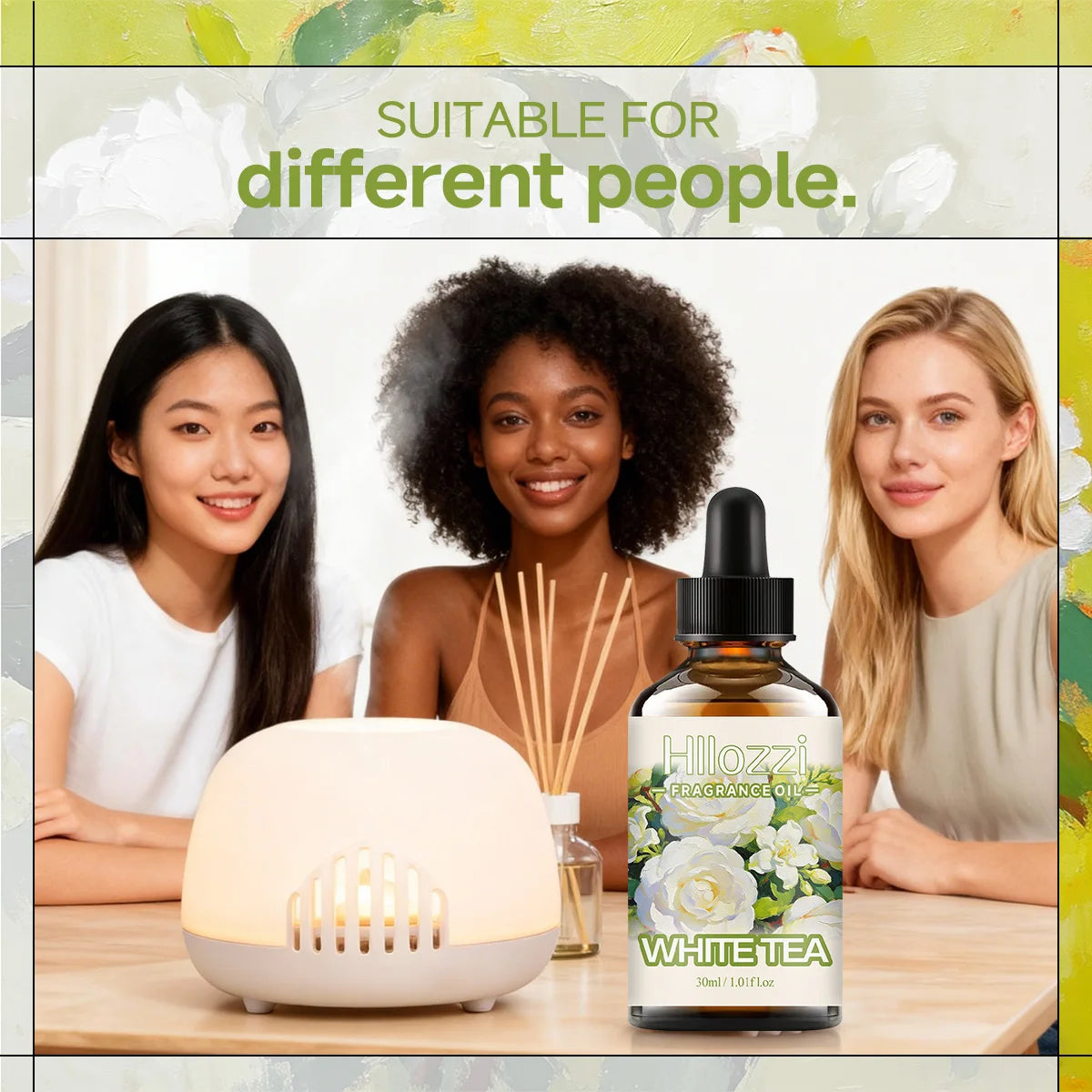 WHITE TEA FRAGRANCE OIL: For Aromatherapy, Diffusing, Fragrance and Candle Scented Candle.