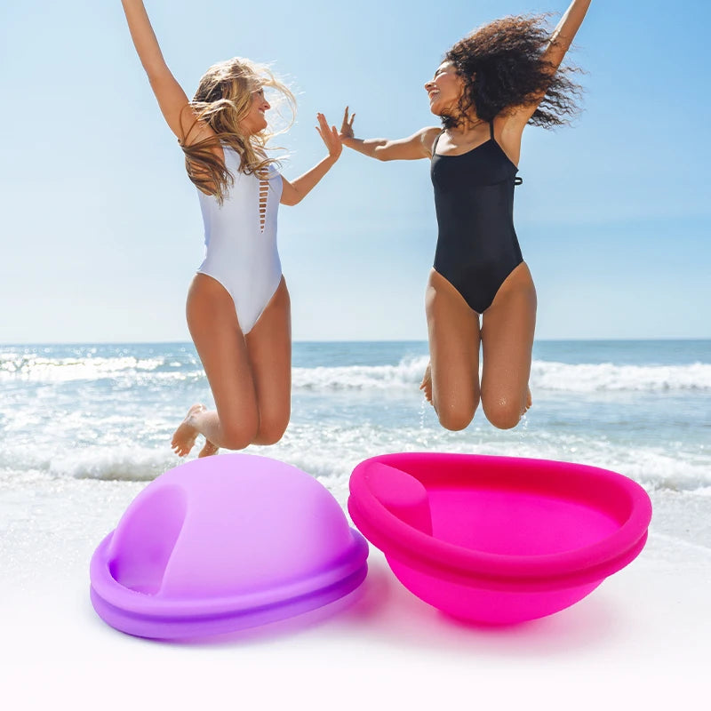 10pcs Flat Menstrual Cups Medical Silicone Period Disk Menstruation Collector Menstrual Disc Reusable Disco Femenino