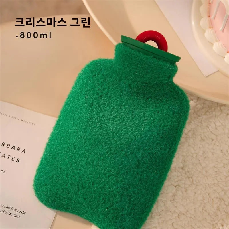 350/800ML Hot Water Bottles Bag Water-filling Hot-water Bag for Female Warm Belly Hands and Feet Keep Hand Warmer Hot WaterBag