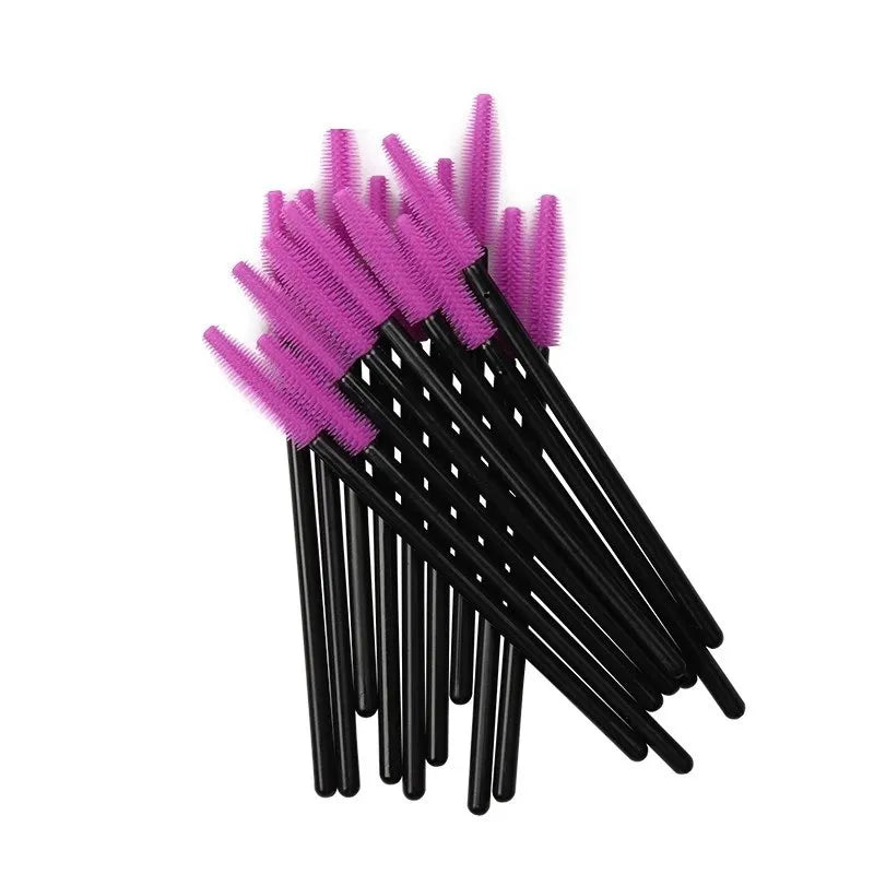 25/50pcs Eyelash Brush Silicone Gel Mascara Wands Applicator Eyelashes Spoolies Brushes For Lash Extension Eyebrows Accessories