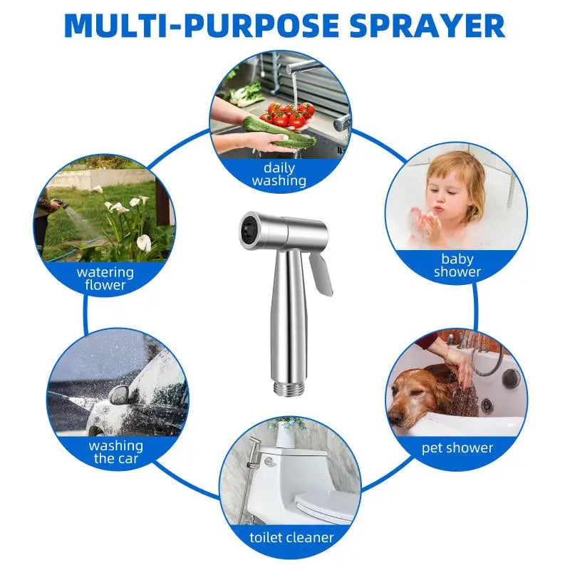 Hot Portable Pressurized Handheld Sprayer Nozzle For Feminine Hygiene Care & Toilet Washing Cleaning Bathroom Accessory