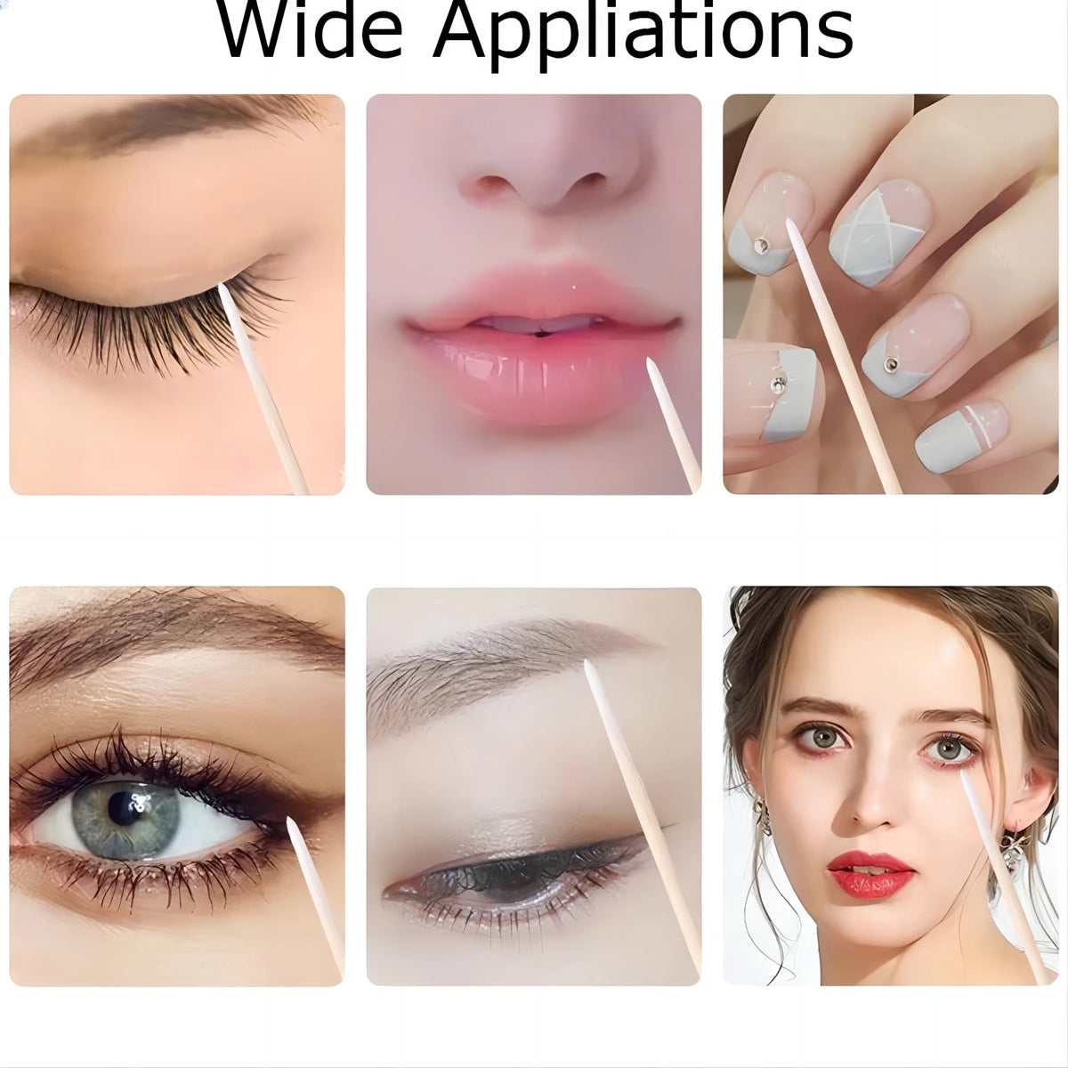50/100/300/500pcs Makeup Tool   Eyebrow Eyelash Brushes Eyelash Spoolies  Mascara Wands Applicator for Eyelash Extension