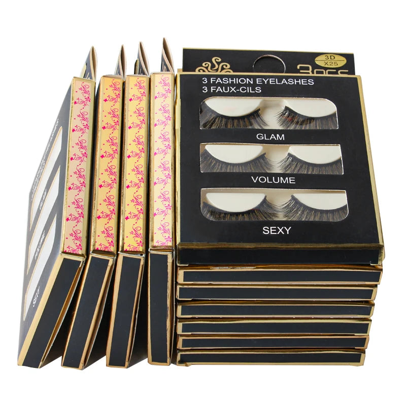 SHIDISHANGPIN Mink Lashes 2/30/50/100 Boxes 3D Eyelashes Luxury Dramatic Volume 3D False Eyelashes Extension Maquiagem
