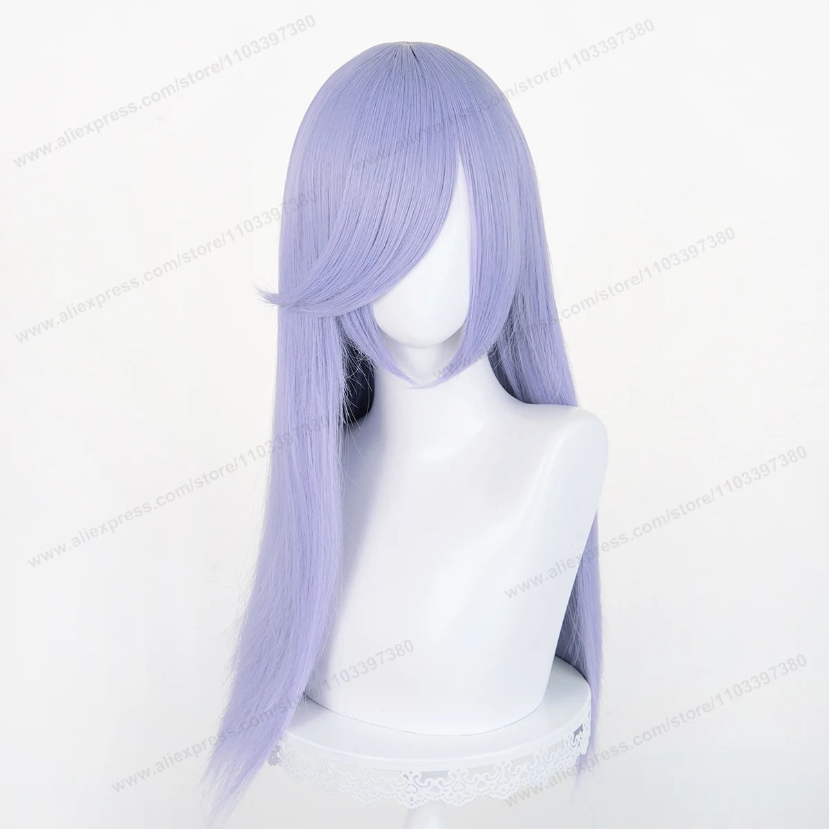 60cm Long Straight Cosplay Synthetic Wig With Bangs Golden Yellow Green Blonde Purple Heat Resistant Hair Anime Wigs + Wig Cap
