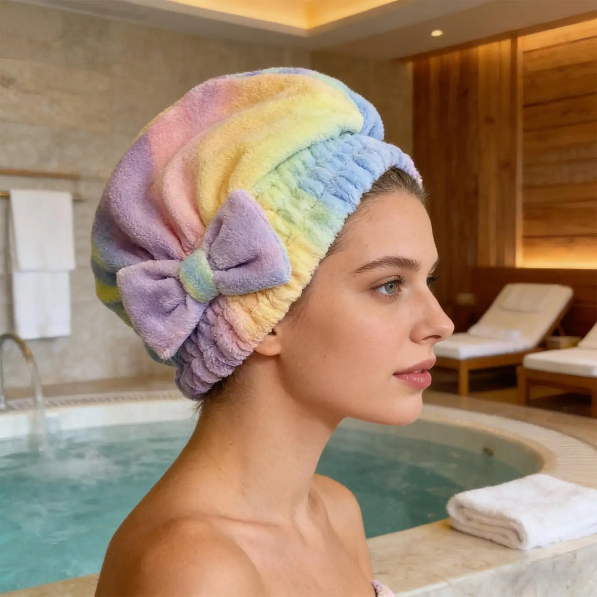 Fast Hair Drying & Frizz Control Ultra-Soft Coral Fleece Hair Towel Wrap for Women, Super Absorbent, Gentle on Hair, Quick-Dry