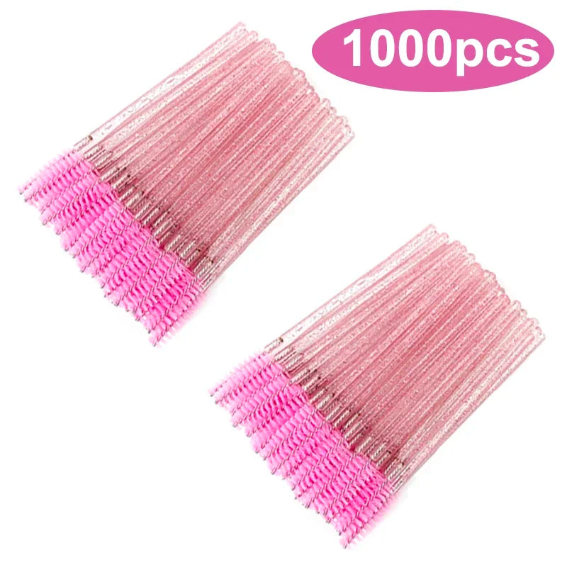 Eyelash Brush Mascara Wands Spoolies Eyebrow Lash Cleaning Brushes Applicator Makeup Tools 50/1000/2000pcs