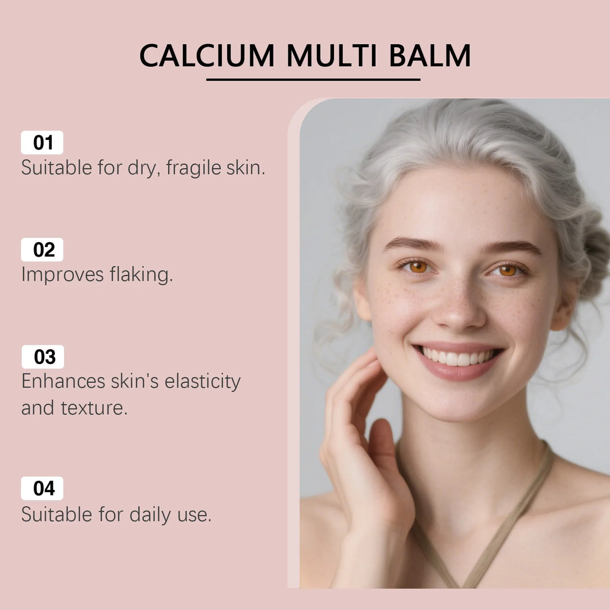 Calcium Multi Balm Stick Moisturizing & Anti-Wrinkle Stick for Eye Neck & Face Firming Sagging Skin Deep Hydration Nourishing Skin Care Neck Cream Eye Cream Balm Travel Friendly On the Go Moisturizer