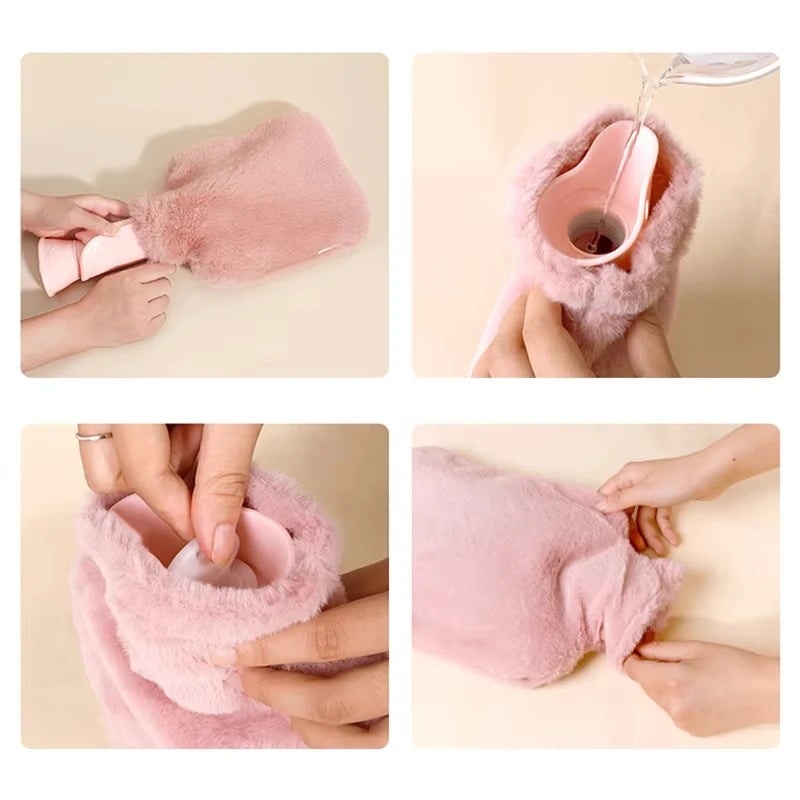 1000ml Bubu Dudu Yier Bear Panda Hot Water Bag Removable Winter Water Bottle Cover for Hot Water Can Be Reused Lady Belly Warmer