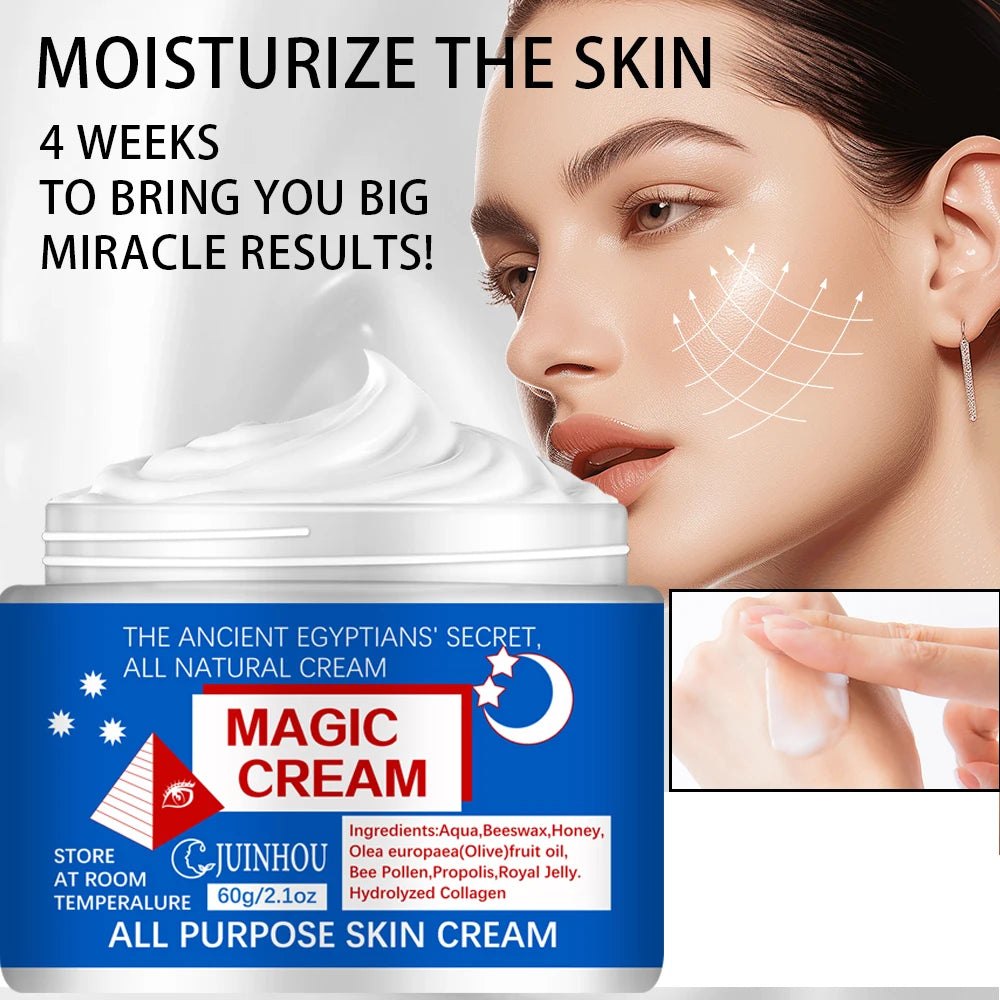 JUINHOU Bee Royal Jelly Face Cream Glutathione Kojic Acid Vitamin C Multi Peptide Anti Aging Moisturizer For Dry Mature Skin