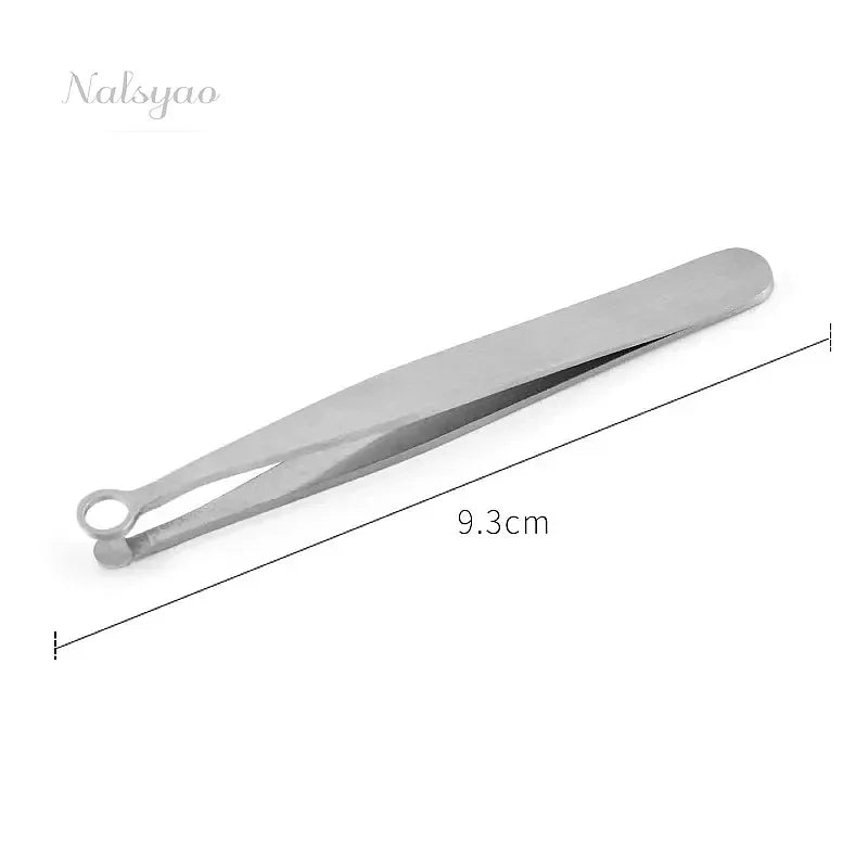 Universal Stainless Steel Nose Hair Trimming Tweezers Eyebrow Facial Hair Cut Scissors Manicure Trimmer Tool