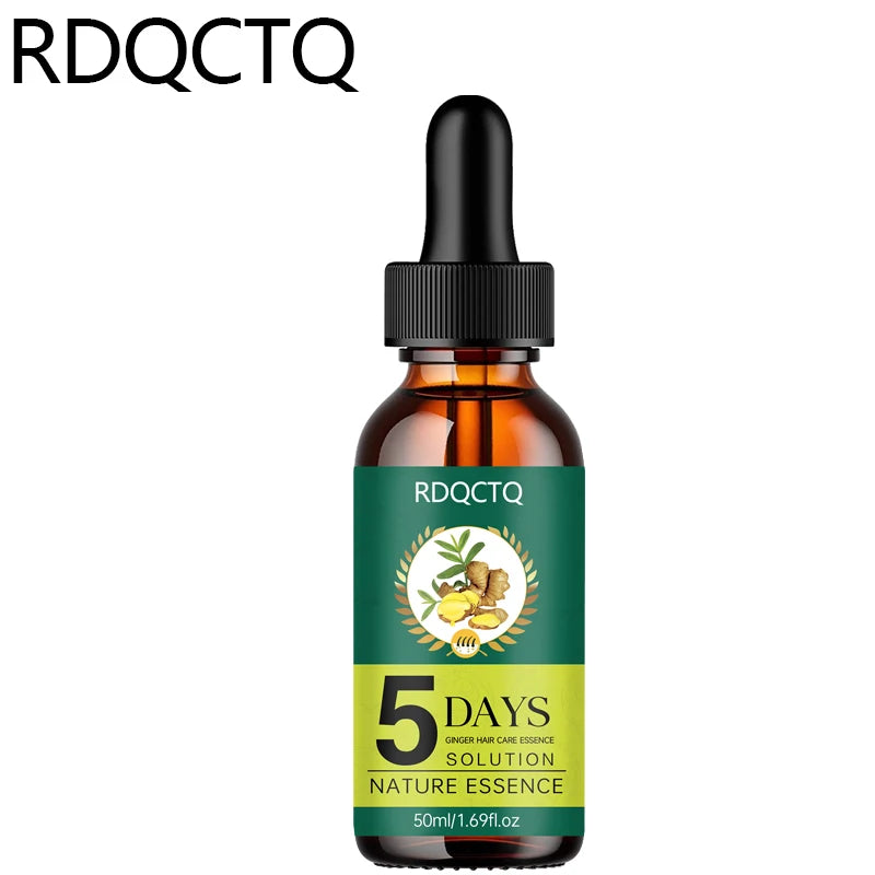 5-Day Ginger Hair Serum | Natural Nourishing Essence | Frizz Control & Shine Boost | Hair Care Treatment