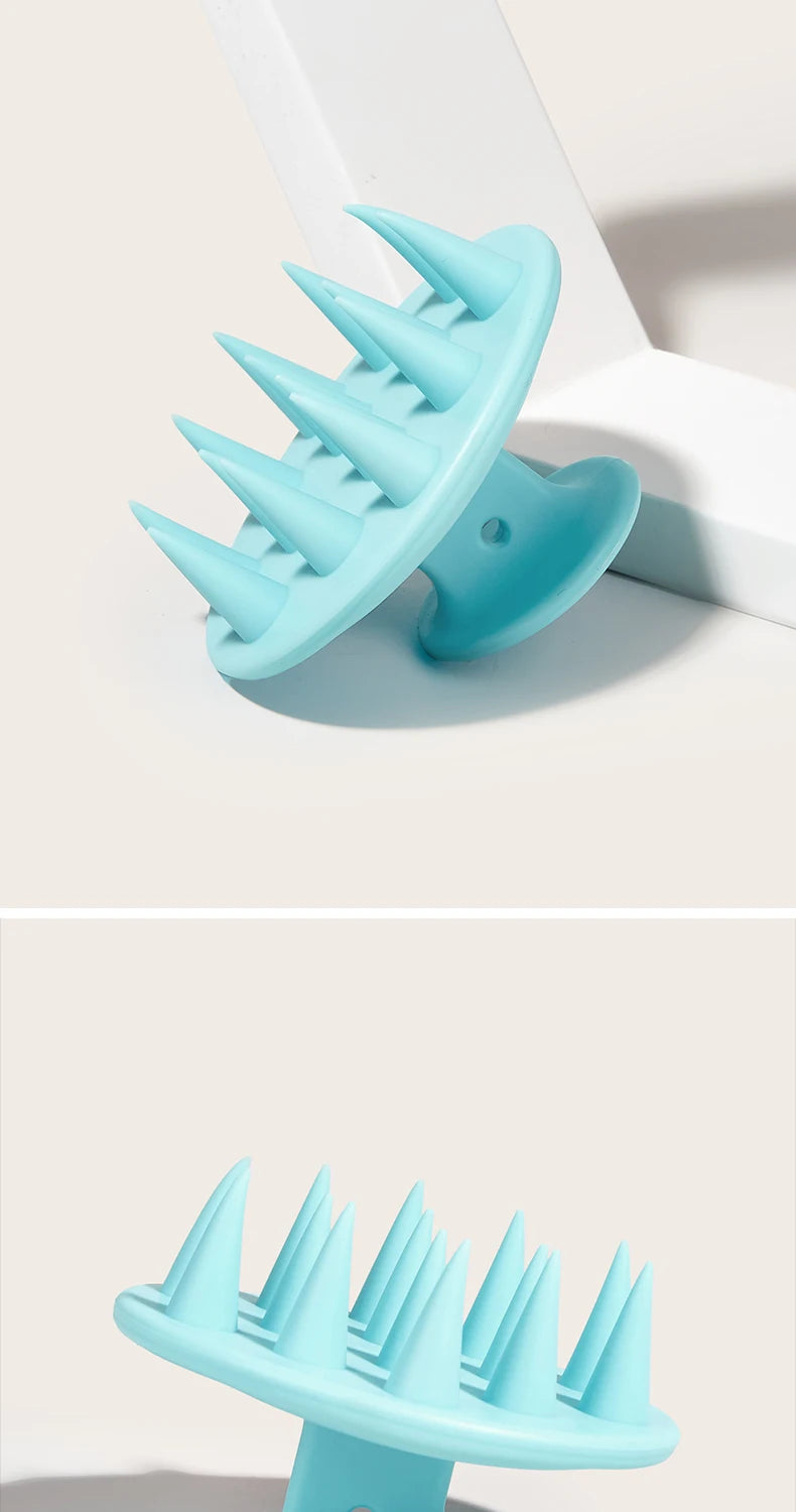 Silicone Shampoo Head Scalp Massage Brush Silicone Body Brush Hair Washing Comb SPA Bath Shower Brush Salon Hairdressing Tools