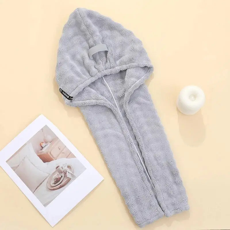 1Pcs Quick Dry Absorbent Hair Towel Long Hair Kids Girl Soft Coral Bath Cap For Women Hair Towel Cap Wrap