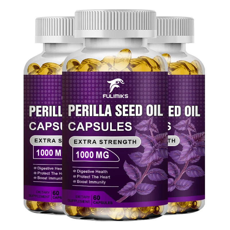 Perilla Seed Oil Capsules, Support for Healthy Modulation of Th2 Cytokines, Allergy Relief, Respiratory and Immunity Booster