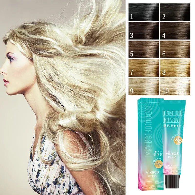 9 Degrees Hair Bleach Color Fading Paste White Gold Tasteless Bleaching Agent for Salon Home Use Professional Styling