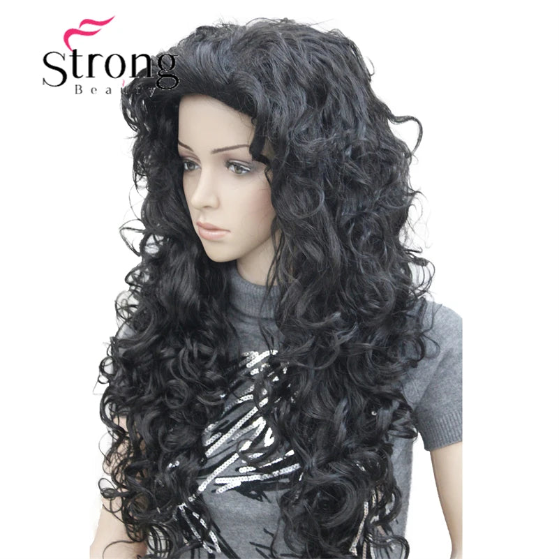 StrongBeauty Long Curly Red Synthetic Wig Cosplay Wigs COLOUR CHOICES