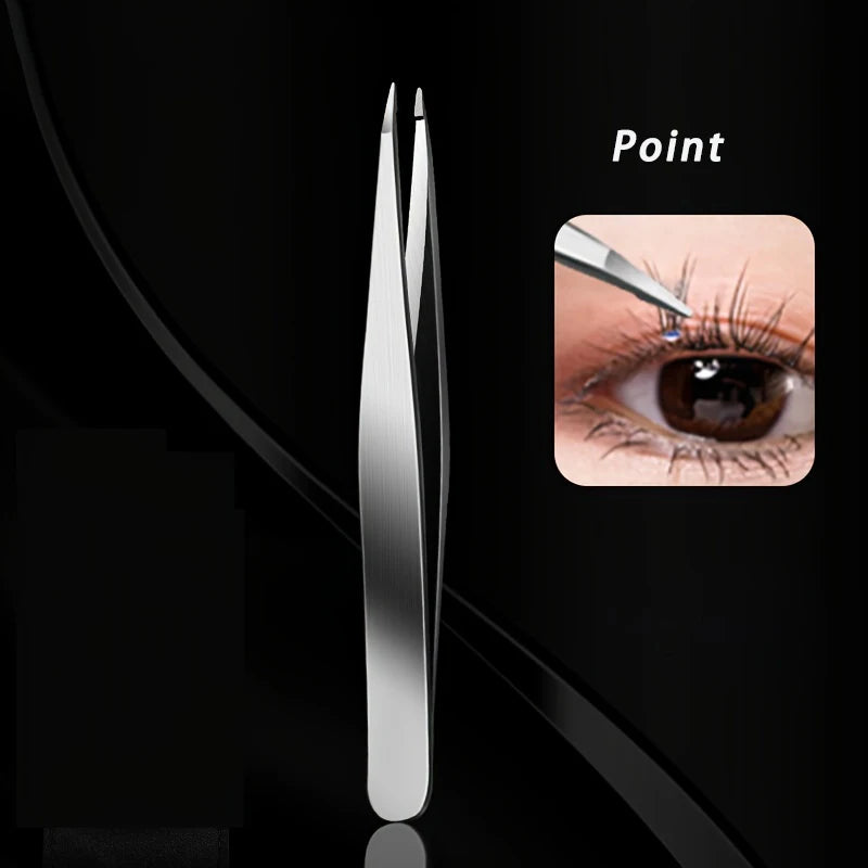 Eyebrow Tweezers Set 1/4 Pcs Stainless Steel Eyebrow Forceps Professional Beauty Tool Set For Facial Hair Inward Growing