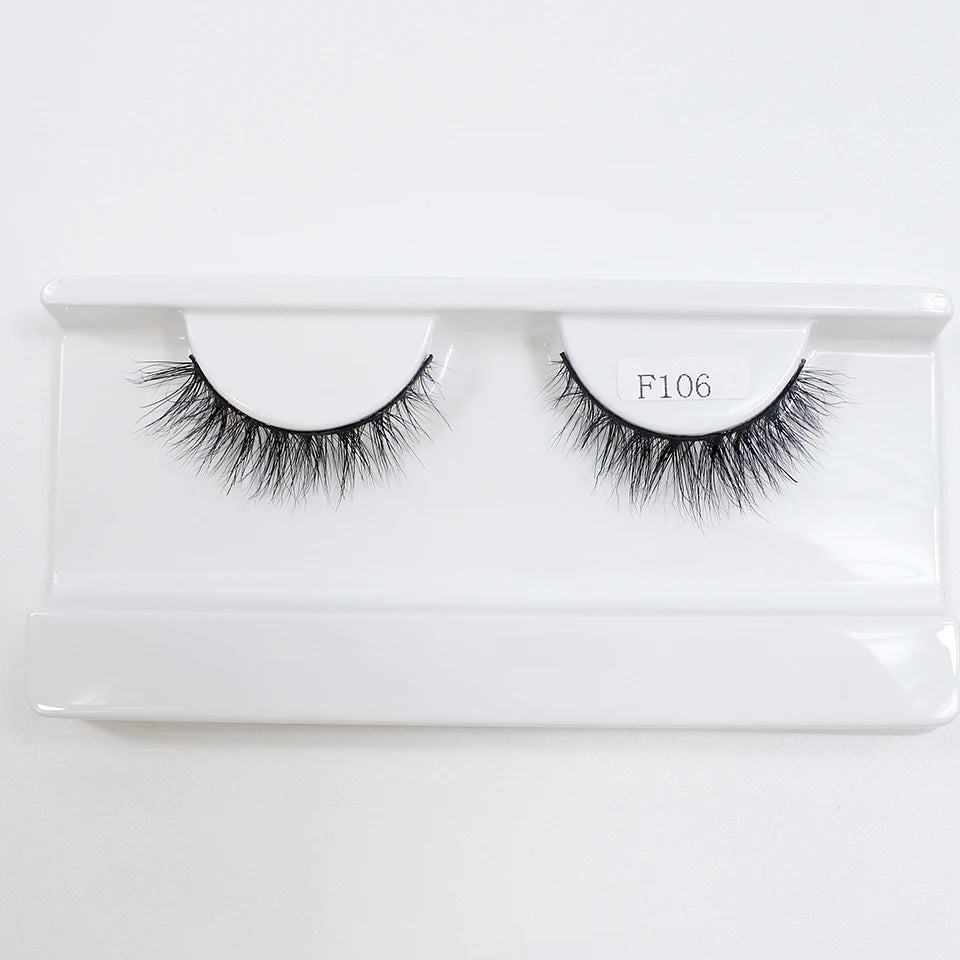 Natural Mink Lashes High Quality Fashion Classic Soft Full Strip Lashes Makeup 12mm Short Mink Eyelashes