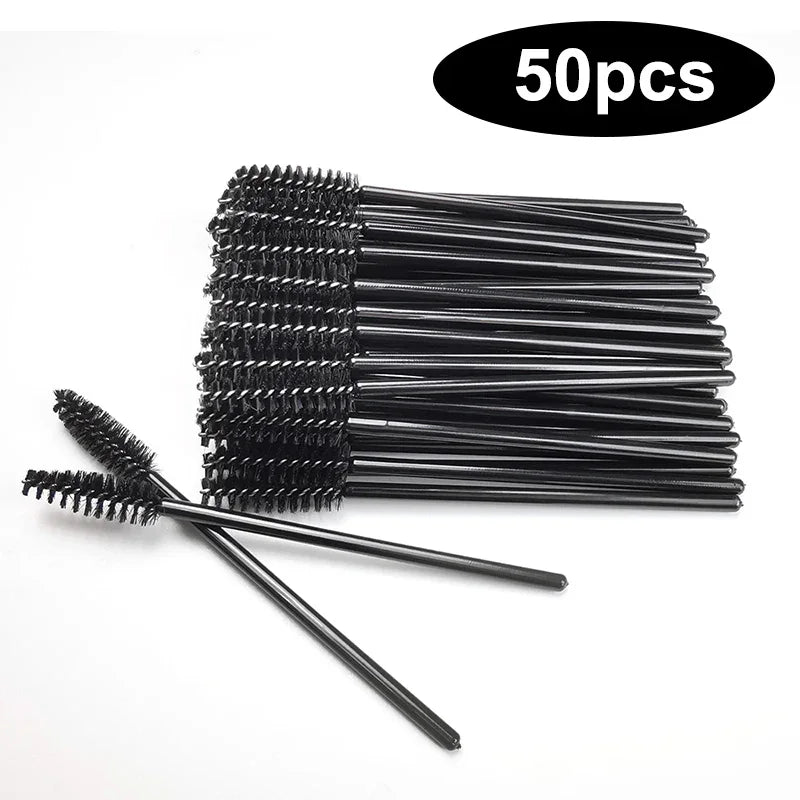 Eyelash Brush Mascara Wands Spoolies Eyebrow Lash Cleaning Brushes Applicator Makeup Tools 50/1000/2000pcs
