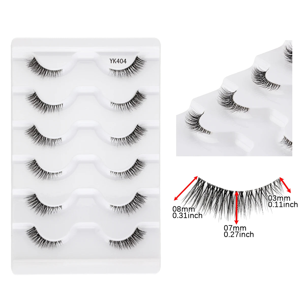 SHIDISHANGPIN 3/6/10 Pairs Half Lashes 3D Mink Lashes Faux Mink Natural Lash Soft Wispy Eyelash Dramatic False Eyelashes Makeup