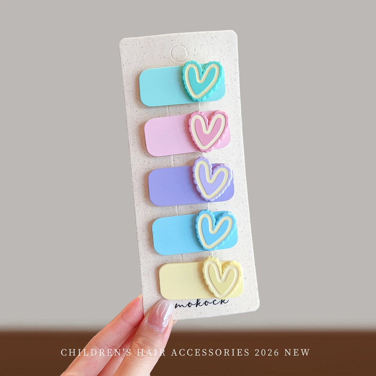 2026 New 5PCS/SET Korean Sweet Style Cute Bow Cloud Wave Hair Clips  No Hurt Hair BB Clips for Baby Girls Toddler Accessories