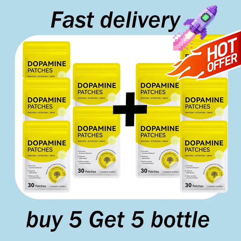 Vitality Boost Dopamine Patches, Enhance Mood & Focus, Concentration Aid for Daily Wellness