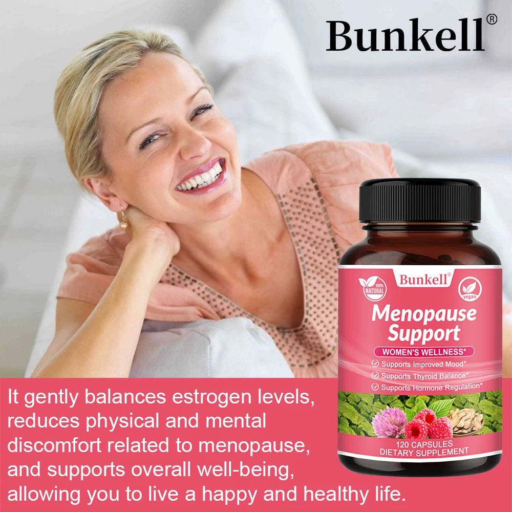 Menopause Support Supplements for Women Can Relieve Hot Flashes, Night Sweats, Mood Swings, Low Energy and More.