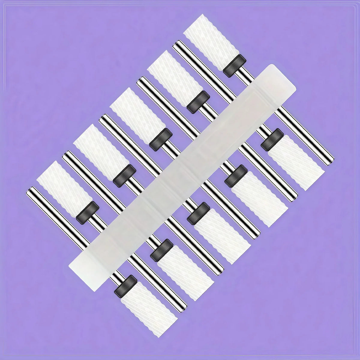 10pcs Ceramic Nail Buffering Heads for Perfect Nail Finish Professional Grade Ceramic Material for Smooth And Shiny Nails