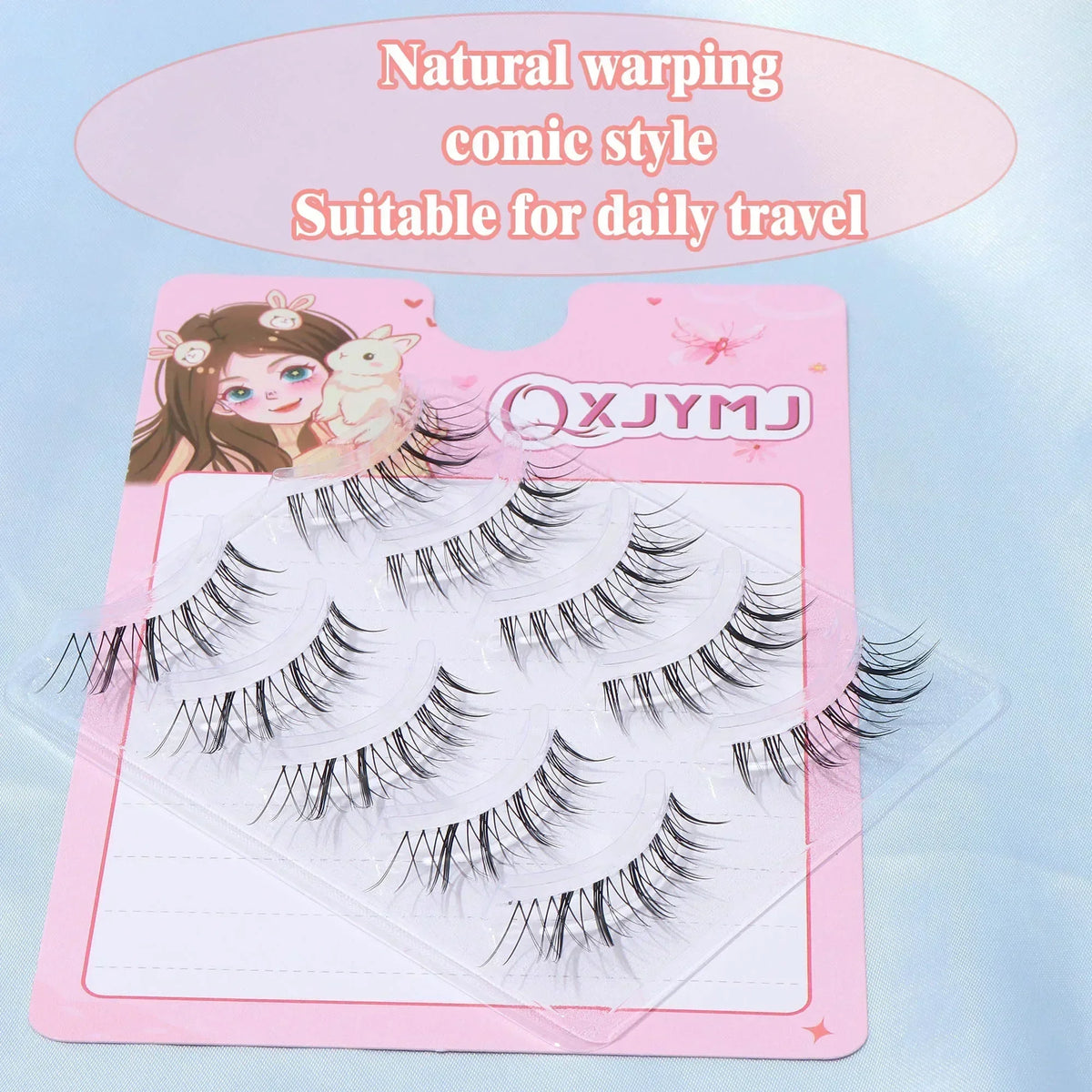 Individual Lash Clusters Natural Fluffy Wispy False Eyelashes Set Cute Cartoon Packaging Perfect Christmas Small Gift