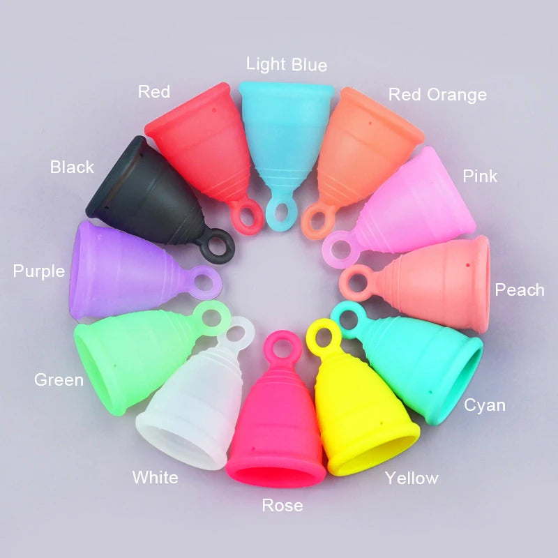 Feminy Menstrual Cup L - Medical Grade Silicone Soft Vaginal Tampon for Women Period Cup Certified Safe for Female Hygiene