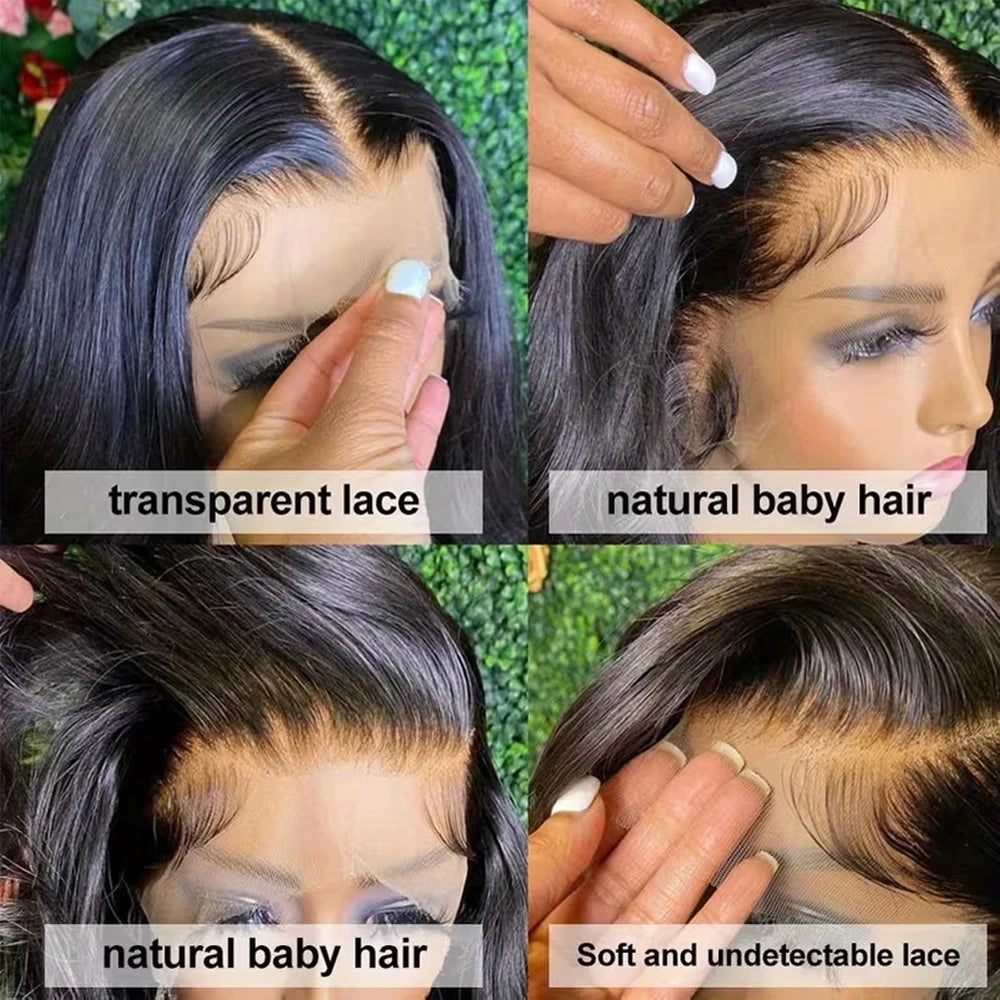 13x6 HD Lace Front Wigs 42 Inch 200% Density Straight Lace Front Wigs Human Hair Pre Plucked Straight Human Hair Wig for Women