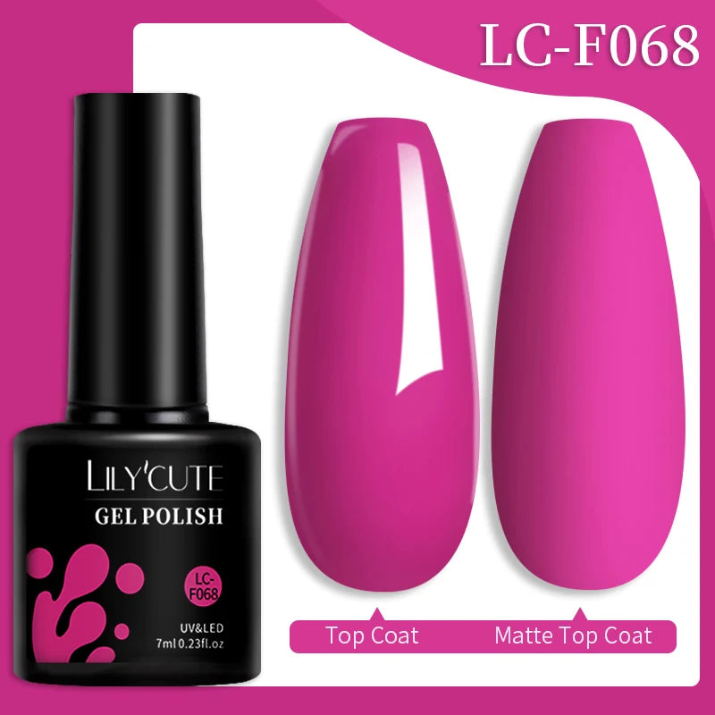 LILYCUTE 7ml Top Coat Function Gel Nail Polish Semi-permanent Soak off Reinforcement Base Gel For Nails Tools Gel Varnish