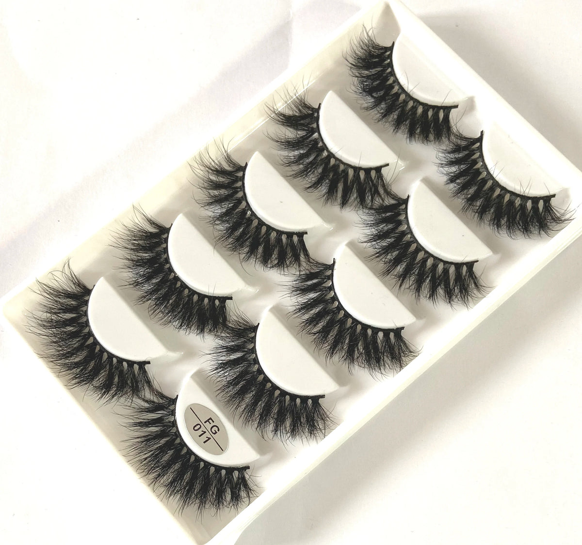 HBZGTLAD 5Pairs Handmade Mink Lashes Short False Eyelashes Dense Natural Long Messy Eye Lashes Reusable Stage Makeup Eyelashes