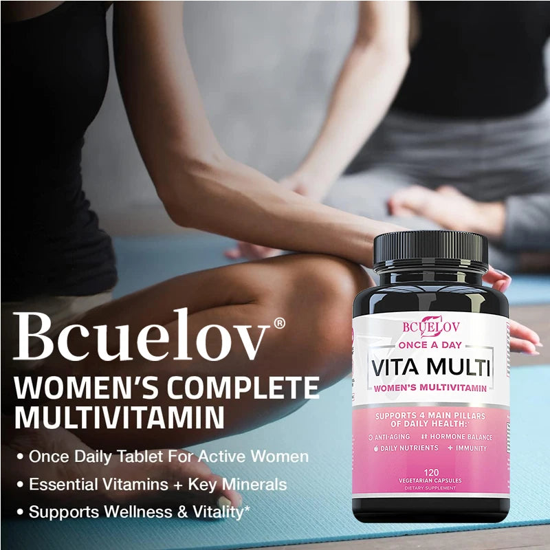 Women's Daily Multi Supplement Capsules - Daily Multivitamin To Support Energy and Immune Joints Hair Skin & Nails Health