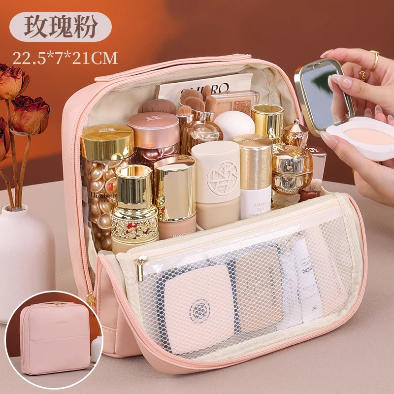 Portable Standing Up Bag Large Capaci Travel Waterproof Toiletry Storage Bag for Brues Cosmetic Tools Women's Makeup Organizer